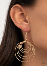 Load image into Gallery viewer, Paparazzi Earring ~ Elliptical Elegance - Gold
