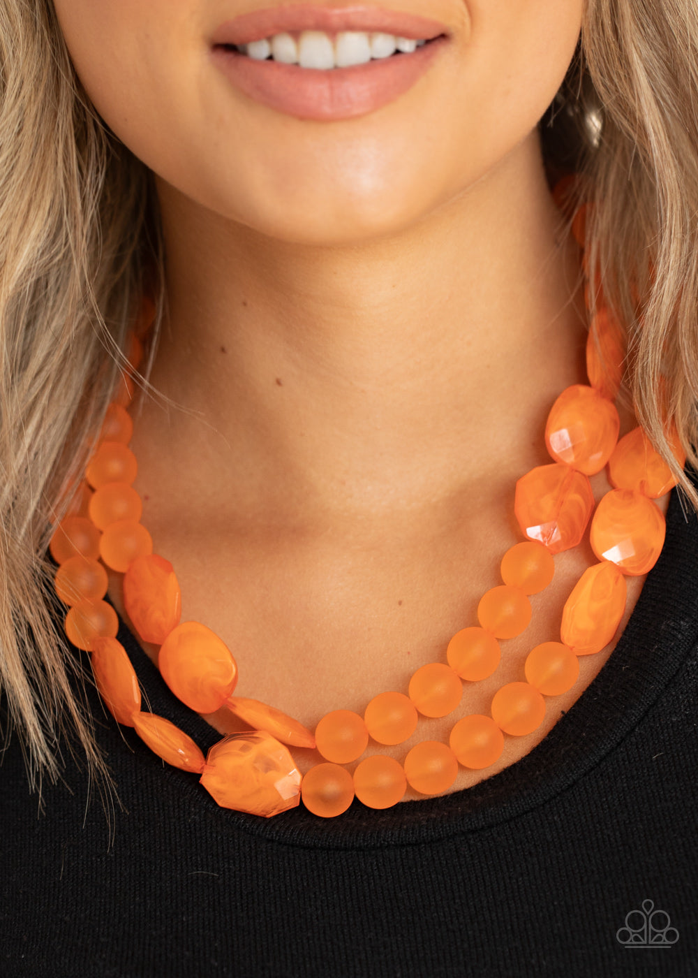 Paparazzi Necklace ~ Arctic Art - Orange