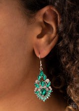 Load image into Gallery viewer, Paparazzi Earring ~ Ice Castle Couture - Green Emerald Earring

