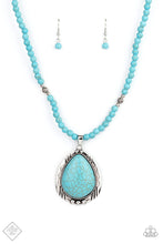 Load image into Gallery viewer, Paparazzi Evolution Blue Necklace. Turquoise Blue Stone Necklace. Subscribe &amp; Save. 
