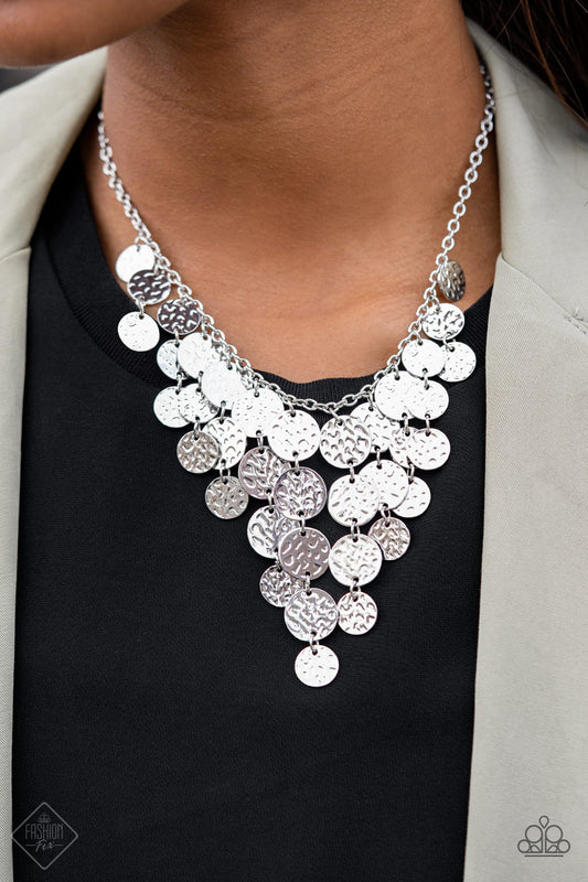 Paparazzi Fashion Fix Necklace: "Spotlight Ready" (P2ST-SVXX-137XT). February 2021 Fashion Fix