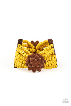 Load image into Gallery viewer, Paparazzi Bracelet ~ Tropical Sanctuary - Yellow Wooden Bracelet
