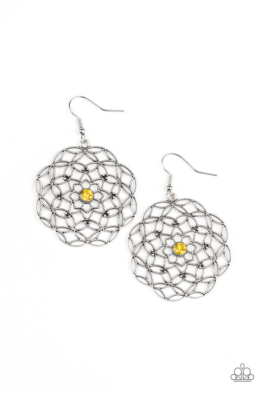 Botanical Bash - Yellow Earrings Paparazzi Accessories