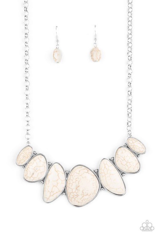 Paparazzi Primitive - White Necklace