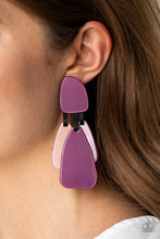 Load image into Gallery viewer, Paparazzi Earring ~ All FAUX One - Purple Acrylic Earring
