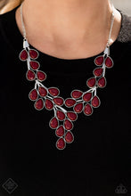 Load image into Gallery viewer, Eden Deity - Red Necklace Paparazzi Accessories Wine Red Fashion Fix Necklace
