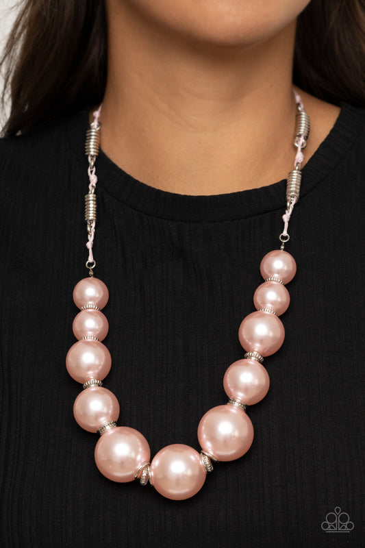 Paparazzi Pearly Prosperity Pink Pearl Necklace. Get Free Shipping. #P2RE-PKXX-286XX