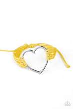 Load image into Gallery viewer, Paparazzi Playing With My HEARTSTRINGS Yellow Bracelet
