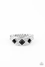 Load image into Gallery viewer, Paparazzi New Age Nouveau Black Ring. Get Free Shipping. #P4DA-BKXX-075XX. Dainty $5 Ring
