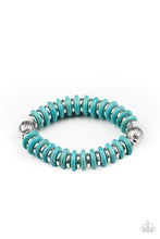 Load image into Gallery viewer, Paparazzi Eco Experience Blue and Silver Stretchy $5 Bracelet. Subscribe &amp; Save! #P9SE-BLXX-329WW
