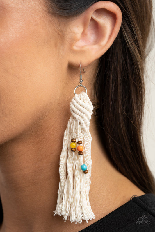 Paparazzi Earring ~ Beach Bash - Multi Tassel Earring