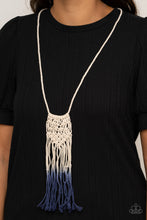 Load image into Gallery viewer, Paparazzi Necklace ~ Surfin The Net - Blue Macrame Necklace
