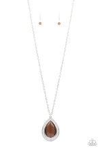 Load image into Gallery viewer, Paparazzi You Dropped This Brown Necklace. #P2RE-BNXX-240XX. Cat&#39;s Eye stone Necklace
