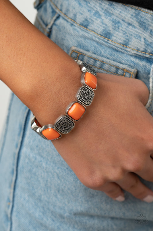 Orange Stretchy Bracelet Paparazzi