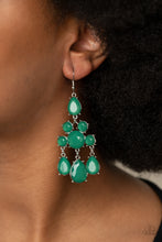 Load image into Gallery viewer, Paparazzi Afterglow Glamour - Green Earrings. #P5ST-GRXX-010XX
