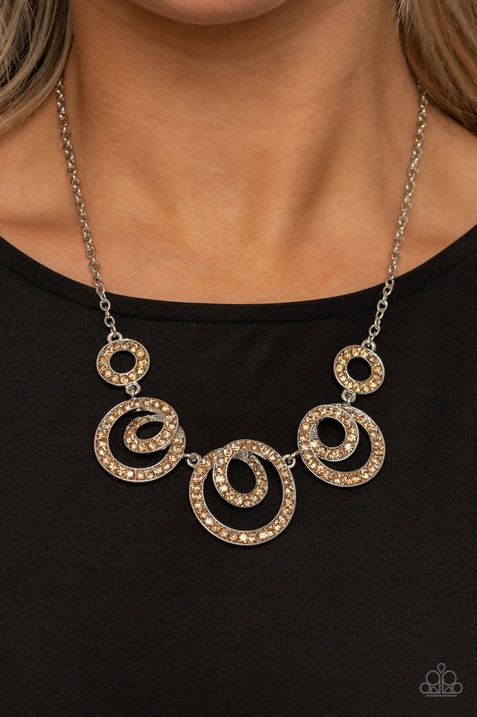 Paparazzi Total Head-Turner Brown Necklace #P2RE-BNXX-245XX
