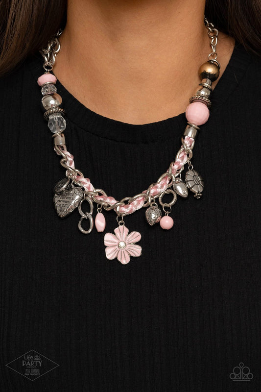 Paparazzi Necklace ~ Charmed, I Am Sure - Pink