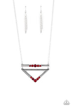 Load image into Gallery viewer, Triangulated Twinkle - Red Necklace Paparazzi Accessories
