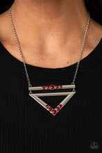 Load image into Gallery viewer, Paparazzi Necklace ~ Triangulated Twinkle - Red
