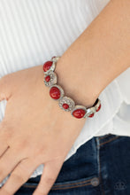 Load image into Gallery viewer, Garden Flair Red Stretchy Bracelet Paparazzi Accessories. Get Free Shipping. #P9WH-RDXX-152XX
