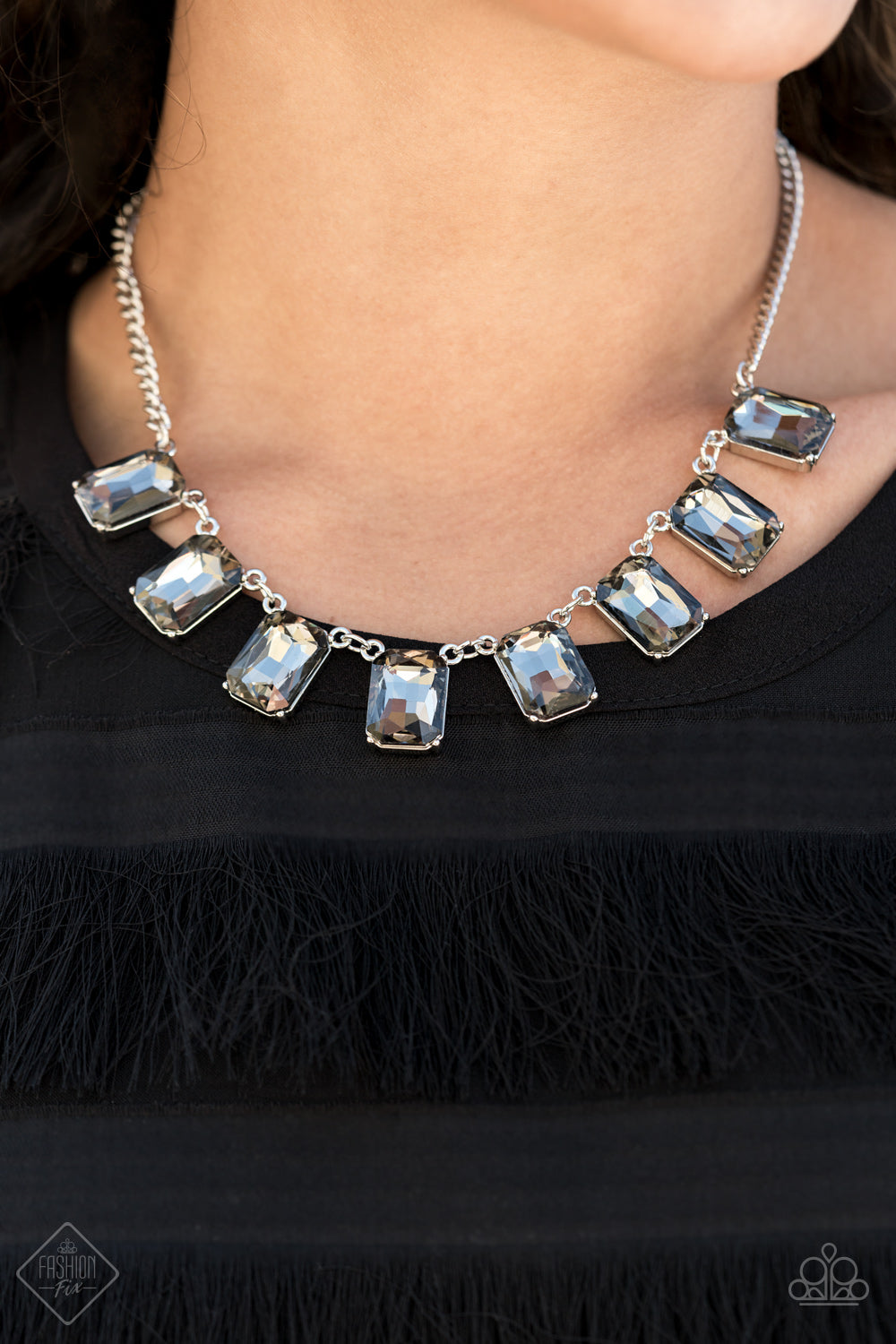 Paparazzi Necklace ~ After Party Access - Silver January 2021 Fashion Fix Necklace
