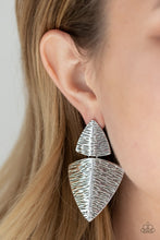 Load image into Gallery viewer, Paparazzi PRIMAL Factors - Silver Earrings Post Style 
