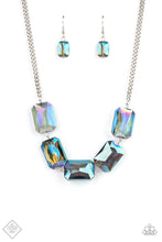 Load image into Gallery viewer, Paparazzi Heard It On The HEIR-Waves Blue Iridescent Necklace February 2021 Fashion Fix
