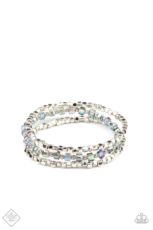 Paparazzi Mix and Mash Multi Bracelet. #P9RE-MTXX-070XH. Get Free Shipping. Iridescent bracelet