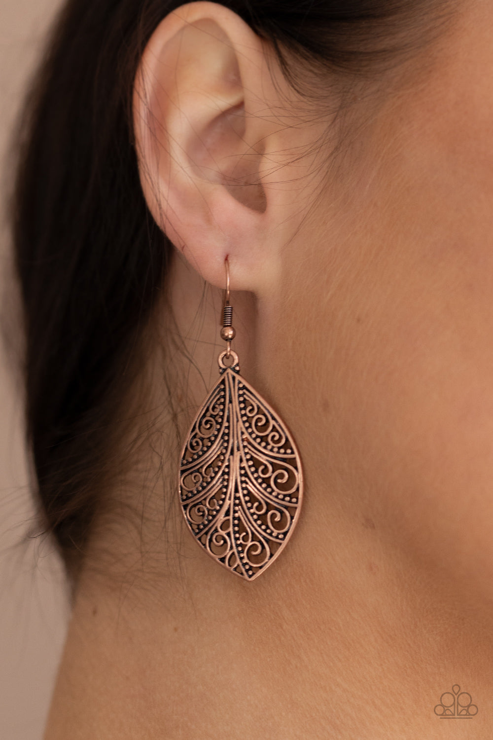 Paparazzi Earring ~ One VINE Day - Copper