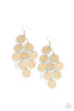 Load image into Gallery viewer, Sequin Seeker Sequin Earring Paparazzi Accessories $5 Iridescent Jewelry (P5ST-GDXX-019XX)
