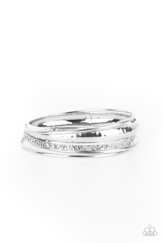 Paparazzi Get Into Gear Silver Bracelet