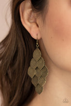 Load image into Gallery viewer, Paparazzi Earring ~ Loud and Leafy - Brass
