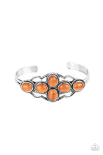 Load image into Gallery viewer, Paparazzi Color Me Celestial - Orange Moonstone Cuff Bracelet
