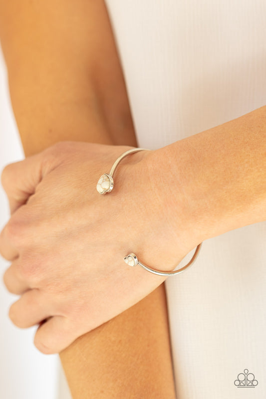 Paparazzi Romantically Rustic - White Bracelet $5 Jewelry online at AainaasTreasureBox #P9SE-WTXX-205XX