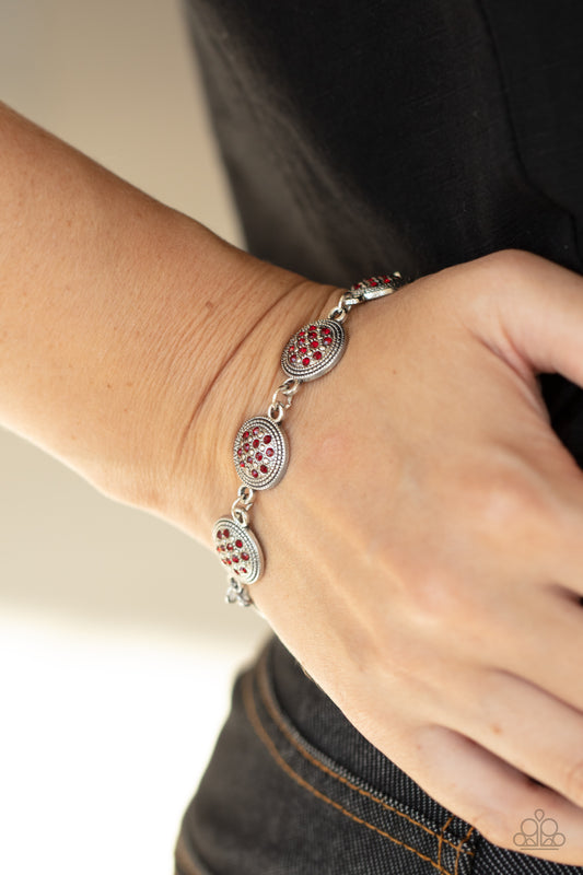 By Royal Decree Red Bracelet Paparazzi Accessories. Get Free Shipping. #P9RE-RDXX-098XX