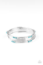 Load image into Gallery viewer, Stackable Sparkle - Blue Bangle Bracelet Paparazzi Accessories

