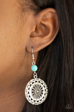 Load image into Gallery viewer, Flowering Frontiers - Blue Earrings Paparazzi Accessories #P5SE-BLXX-256XX
