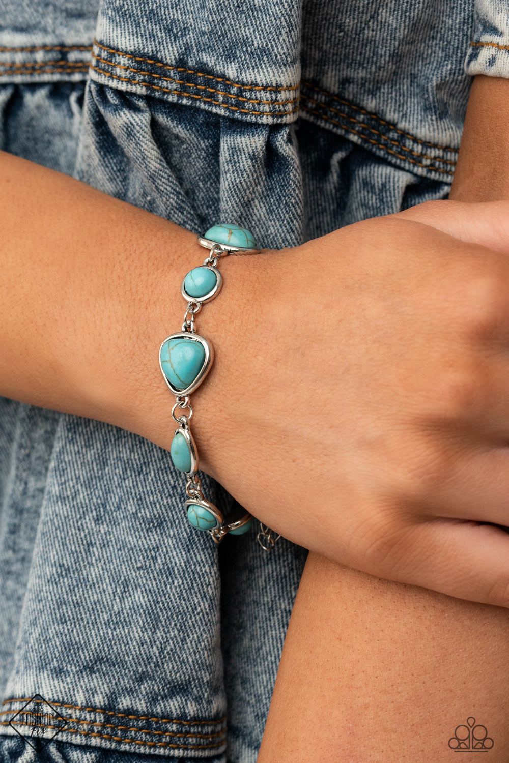 Eco-Friendly Fashionista Blue Stone Fashion Fix Bracelet Paparazzi Accessories. Subscribe & Save.