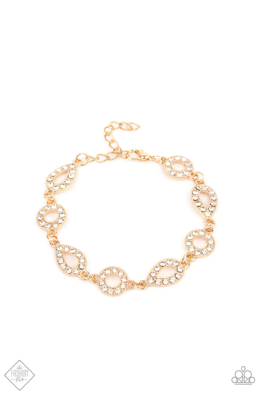 Royally Refined Gold Bracelet Paparazzi Accessories Dainty $5 Jewelry. #P9RE-GDXX-315ZP.  Ships Free