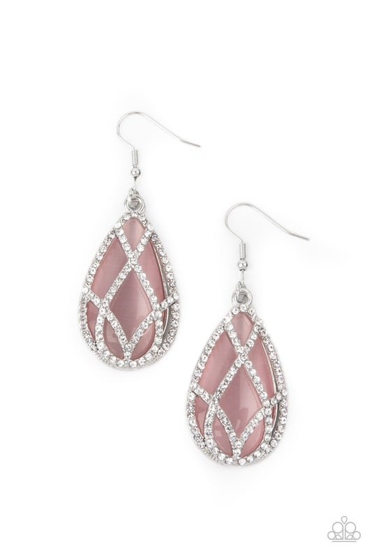 Crawling With Couture Pink Moonstone Earrings Paparazzi Accessories