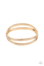 Load image into Gallery viewer, A Show of FIERCE Bracelet in Gold. #P9RE-GDXX-303XX. Hinged Closure. Get Free Shipping.
