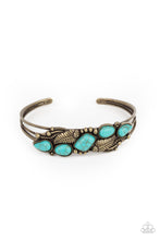 Load image into Gallery viewer, Paparazzi Cottage Living Brass and Turquoise Stone Bracelets. Subscribe &amp; Save. #P9SE-BRXX-075YE.
