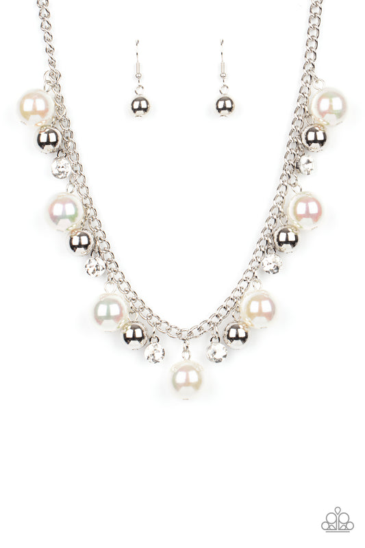 Paparazzi Necklace ~ Galactic Gala - White