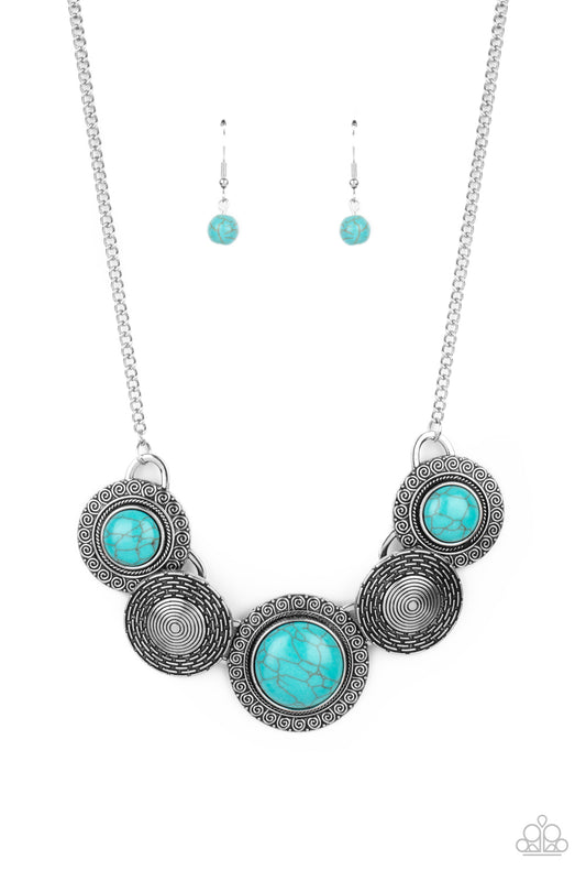 Paparazzi Canyon Cottage Blue Necklace. Subscribe & Save. #P2SE-BLXX-438XX. 