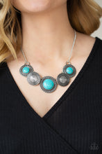 Load image into Gallery viewer, Canyon Cottage - Blue Turquoise Necklace Paparazzi Accessories. Get Free Shipping 
