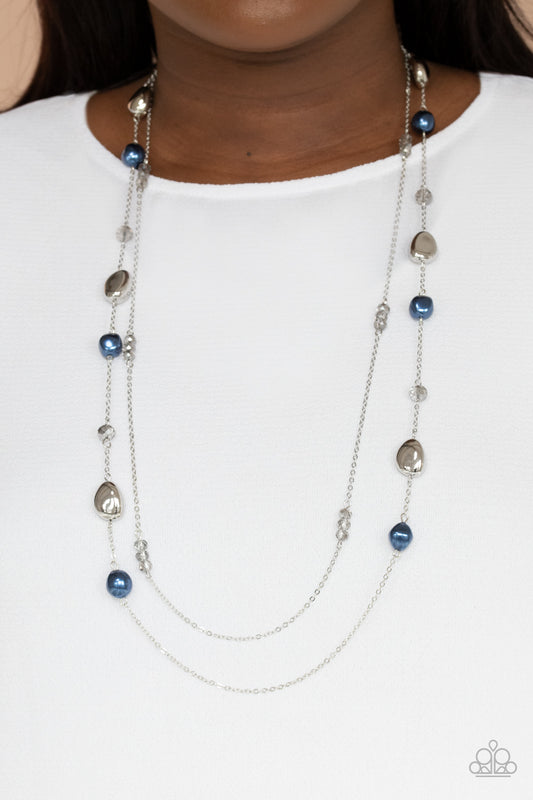 Gala Goals Blue Pearl Necklace Paparazzi Accessories. Subscribe & Save.  #P2RE-BLXX-316XX