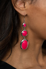 Load image into Gallery viewer, Paparazzi Earring ~ Retro Reality - Pink
