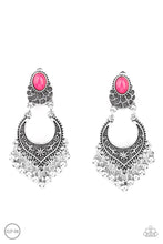 Load image into Gallery viewer, Paparazzi Earring ~ Summery Gardens - Pink Clip-On Earring
