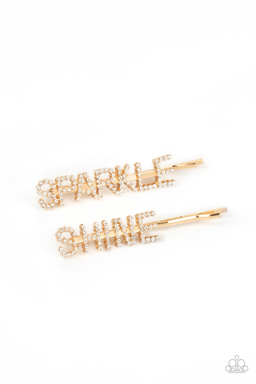 Paparazzi Hair Clip ~ Center of the SPARKLE-verse - Gold Hair Accessories