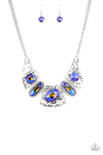Load image into Gallery viewer, Futuristic Fashionista - Blue Necklace Paparazzi Accessories Oil Spill Necklace
